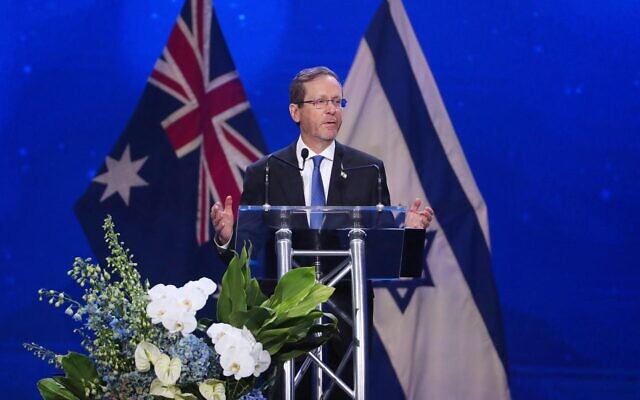 Israel's President Isaac Herzog in Melbourne on 12 February 2026. Photo: Peter Haskin Israel's President Isaac Herzog in Melbourne on 12 February 2026. Photo: Peter Haskin