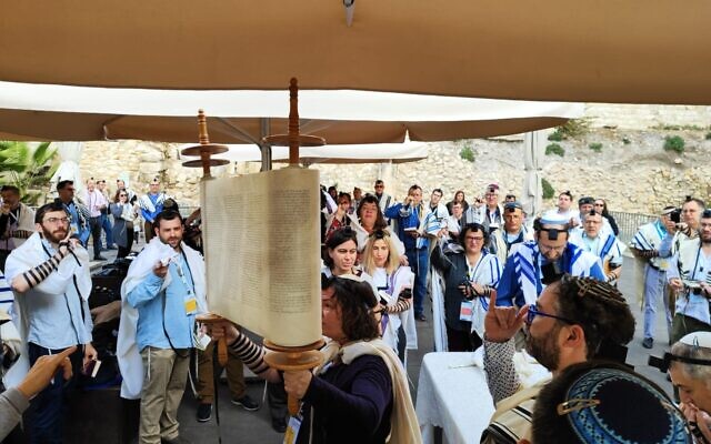 Conservative rabbis pray at the Ezrat Yisrael egalitarian prayer space at the Western Wall, December 12, 2024. Photo: Courtesy/ File via TOI Conservative rabbis pray at the Ezrat Yisrael egalitarian prayer space at the Western Wall, December 12, 2024. Photo: Courtesy/ File via TOI