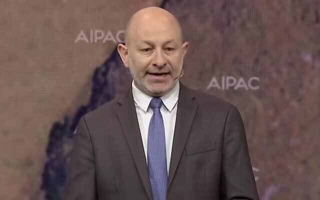 Arsen Ostrovsky speaks at AIPAC in Washington, DC. Photo: Screenshot Arsen Ostrovsky speaks at AIPAC in Washington, DC. Photo: Screenshot