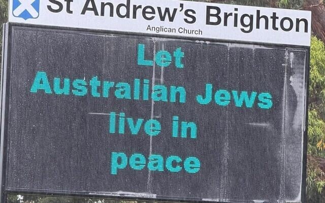 The sign outside a suburban church in Melbourne. Photo: Facebook. The sign outside a suburban church in Melbourne. Photo: Facebook.