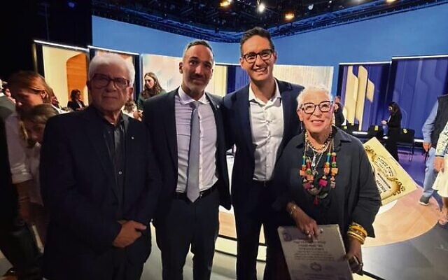 From left: Michael Gawenda, Alex Ryvchin, Josh Burns MP, Ronni Kahn on the set of National Forum.
Photo: Facebook From left: Michael Gawenda, Alex Ryvchin, Josh Burns MP, Ronni Kahn on the set of National Forum.
Photo: Facebook