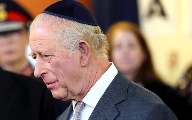 Britain's King Charles III during a visit to Heaton Park Hebrew Congregation synagogue in Crumpsall, north Manchester, on October 20, 2025. Photo: Chris Jackson / POOL / AFP Britain's King Charles III during a visit to Heaton Park Hebrew Congregation synagogue in Crumpsall, north Manchester, on October 20, 2025. Photo: Chris Jackson / POOL / AFP