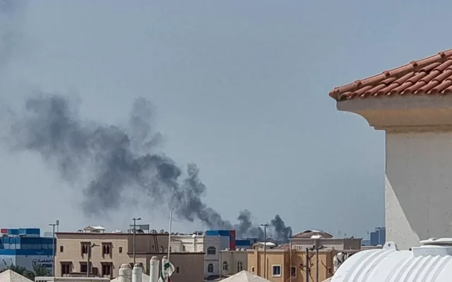 A smoke plume rises over Abu Dhabi from the site of an Iranian missile strike on February 28, 2026 (AFP) A smoke plume rises over Abu Dhabi from the site of an Iranian missile strike on February 28, 2026 (AFP)