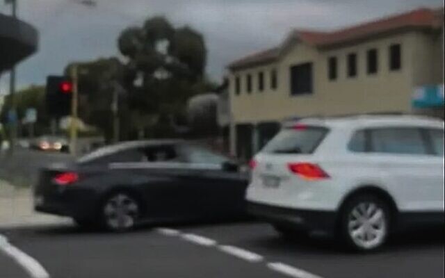 The stolen car (left) involved in the Ripponlea incident. Photo: Facebook. The stolen car (left) involved in the Ripponlea incident. Photo: Facebook.