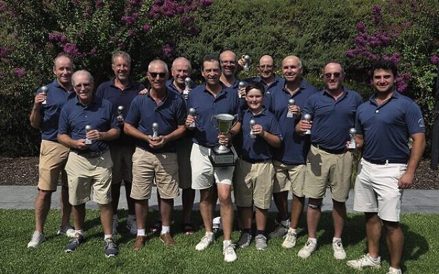 Team Victoria celebrating their 2026 Maccabi Australia Golf Presidents Cup win on March 22. Team Victoria celebrating their 2026 Maccabi Australia Golf Presidents Cup win on March 22.