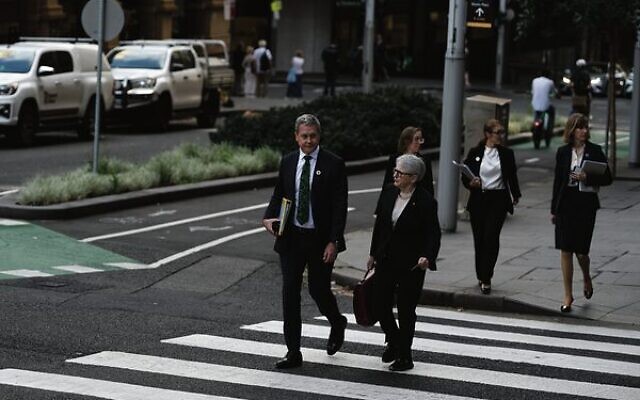 Richard Lancaster SC and Commissioner Virginia Bell arrive at the Law Courts Building on February 24. Photo: AAP Image/Sarah Wilson Richard Lancaster SC and Commissioner Virginia Bell arrive at the Law Courts Building on February 24. Photo: AAP Image/Sarah Wilson