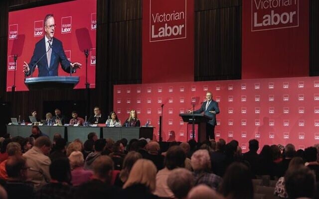 Prime Minister Anthony Albanese addresses the Victorian Labor conference. Photo: AAP Image/Jay Kogler Prime Minister Anthony Albanese addresses the Victorian Labor conference. Photo: AAP Image/Jay Kogler
