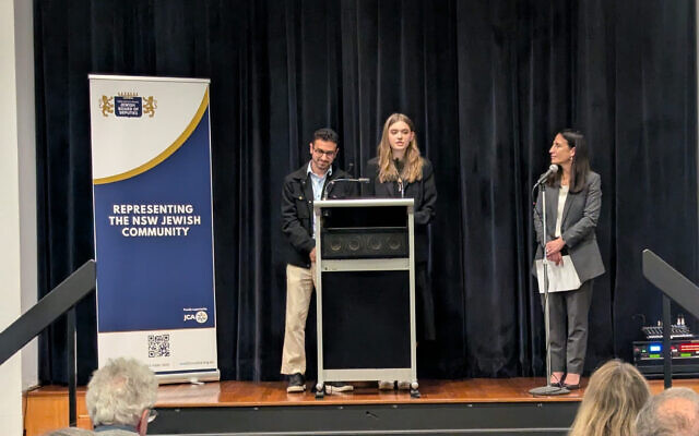 From left: Moshe Kadoury, Viola Bersten and Michele Goldman at the NSW Jewish Board of Deputies plenum. From left: Moshe Kadoury, Viola Bersten and Michele Goldman at the NSW Jewish Board of Deputies plenum.