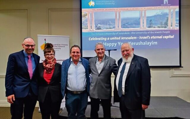 From left: Ilan Bloch, Rob Schneider, Rabbi Philip Heilbrunn. From left: Ilan Bloch, Rob Schneider, Rabbi Philip Heilbrunn.