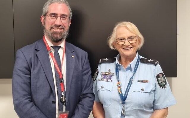 Rabbi Glasman with Reverend Gayl Mills, Principal Chaplain for the AFP. Photo: Supplied. Rabbi Glasman with Reverend Gayl Mills, Principal Chaplain for the AFP. Photo: Supplied.