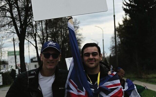 Jacob Gormley (right) on March of the Living. Jacob Gormley (right) on March of the Living.