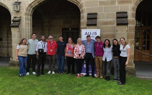 Staff and students marked Yom Ha'atzmaut on campus. Photo: Supplied Staff and students marked Yom Ha'atzmaut on campus. Photo: Supplied