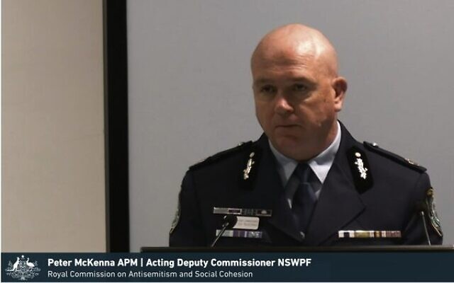 NSW Police acting deputy commissioner Peter McKenna. Photo: screenshot NSW Police acting deputy commissioner Peter McKenna. Photo: screenshot