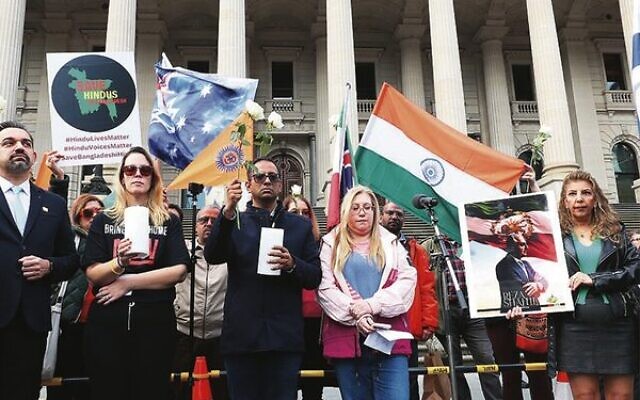 Hindus have been supportive of the Jewish community since October 7 and before. Photo: Bruce Hill. Hindus have been supportive of the Jewish community since October 7 and before. Photo: Bruce Hill.