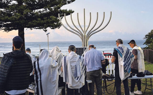 Prayers at Bondi on Tuesday, on the Hebrew six-month anniversary of the attack. Prayers at Bondi on Tuesday, on the Hebrew six-month anniversary of the attack.