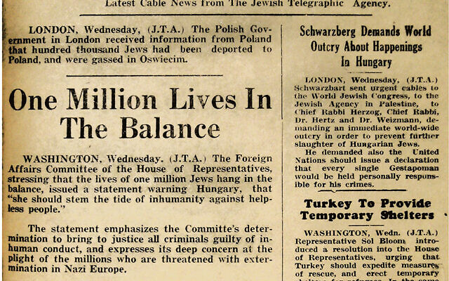 In Sivan/June 1944 the Australian Jewish News was reporting the situation in Hungary even as the deportations were under way. In Sivan/June 1944 the Australian Jewish News was reporting the situation in Hungary even as the deportations were under way.