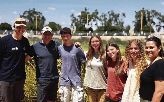Doron Lazarus (second from left) with Israeli youth at the Adam v'Adama agricultural boarding school. Photo: Supplied Doron Lazarus (second from left) with Israeli youth at the Adam v'Adama agricultural boarding school. Photo: Supplied