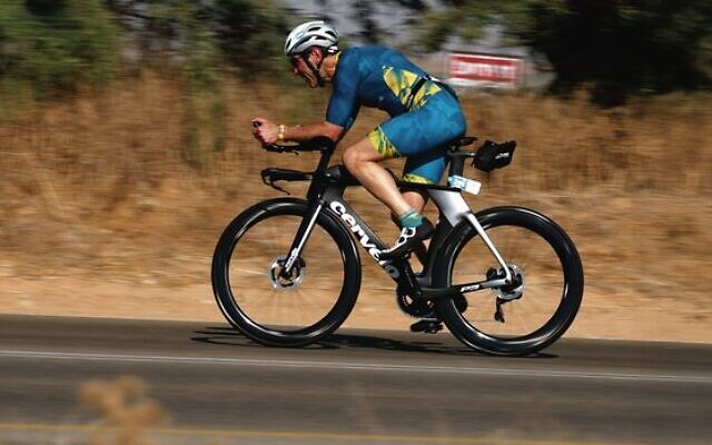 Barry Lipp, Maccabi Australia's vice-president, on his way to winning the 65+ men's cycling individual time trial at the 2026 Maccabiah Games on July 9 at Eshkol National Park, Israel.
Photo: MWU/Maccabiah Barry Lipp, Maccabi Australia's vice-president, on his way to winning the 65+ men's cycling individual time trial at the 2026 Maccabiah Games on July 9 at Eshkol National Park, Israel.
Photo: MWU/Maccabiah