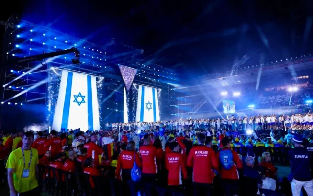 The opening ceremony of the Maccabiah Games at Teddy Stadium in Jerusalem, July 1, 2026 (Maccabiah/Yoav Alon)The opening ceremony of the Maccabiah Games at Teddy Stadium in Jerusalem, July 1, 2026 (Maccabiah/Yoav Alon) The opening ceremony of the Maccabiah Games at Teddy Stadium in Jerusalem, July 1, 2026 (Maccabiah/Yoav Alon)The opening ceremony of the Maccabiah Games at Teddy Stadium in Jerusalem, July 1, 2026 (Maccabiah/Yoav Alon)