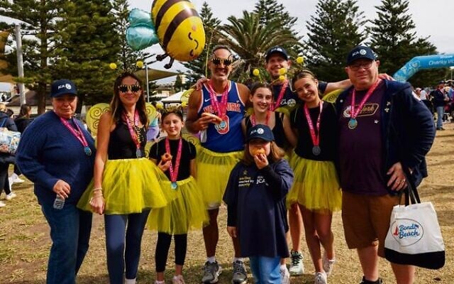 The family of Matilda Bee with Alex and Vicky Ryvchin and family, plus JCA CEO Alain Hasson at Archer Park. Photo: Daniel Katz The family of Matilda Bee with Alex and Vicky Ryvchin and family, plus JCA CEO Alain Hasson at Archer Park. Photo: Daniel Katz