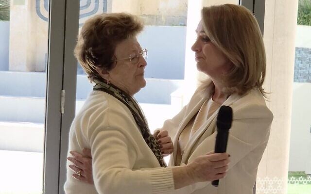 Larisa Kleytman (left) embraces NSW Opposition Leader Kellie Sloane. Larisa Kleytman (left) embraces NSW Opposition Leader Kellie Sloane.