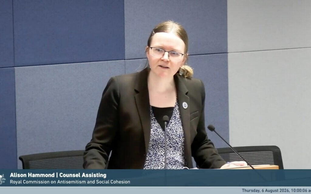 Counsel Assisting Alison Hammond at the Royal Commission on Thursday morning. Counsel Assisting Alison Hammond at the Royal Commission on Thursday morning.