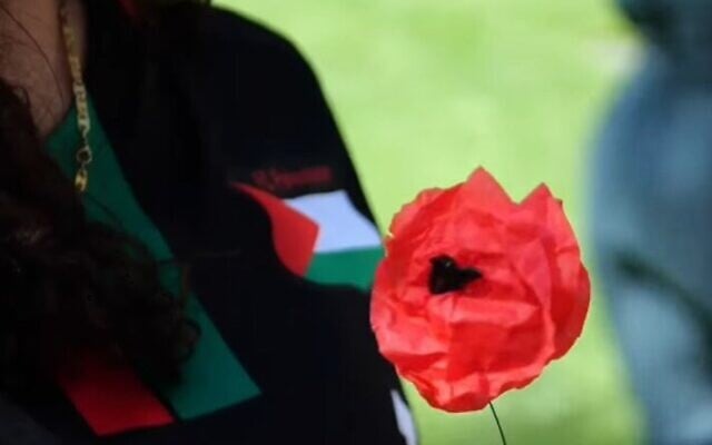 The Free Palestine Coialition Naarm preparing poppies for their October 7 event. Photo: FPCN Instagram The Free Palestine Coialition Naarm preparing poppies for their October 7 event. Photo: FPCN Instagram