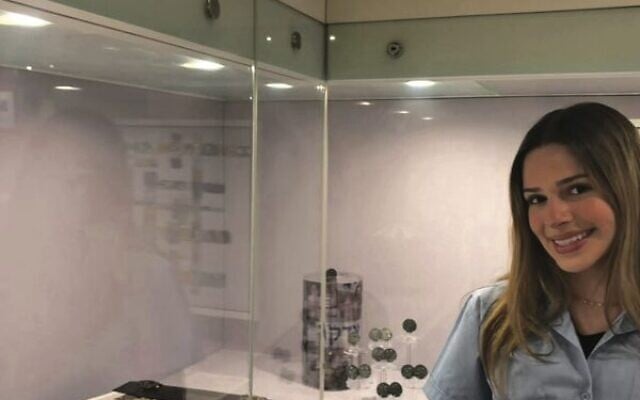Zoe Scharf with her project on display. Photo: Supplied Zoe Scharf with her project on display. Photo: Supplied