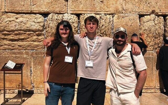 Will Border (left) at the Kotel. Photo: Supplied Will Border (left) at the Kotel. Photo: Supplied