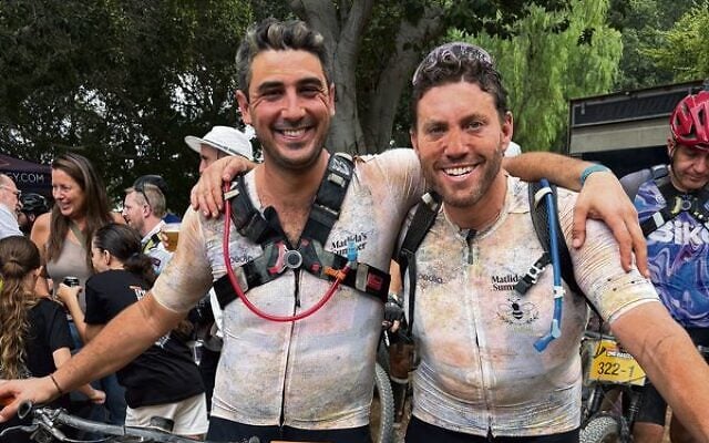 Alon Cassuto (right) and riding partner David. Photo: Supplied Alon Cassuto (right) and riding partner David. Photo: Supplied