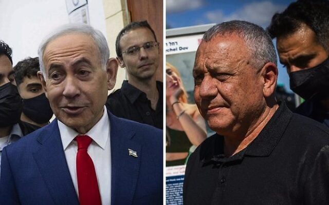 Prime Minister Benjamin Netanyahu (left) and Yashar party chair Gadi Eisenkot.
Photos: Chaim Goldberg/Flash90, Yonatan Sindel/Flash90 Prime Minister Benjamin Netanyahu (left) and Yashar party chair Gadi Eisenkot.
Photos: Chaim Goldberg/Flash90, Yonatan Sindel/Flash90