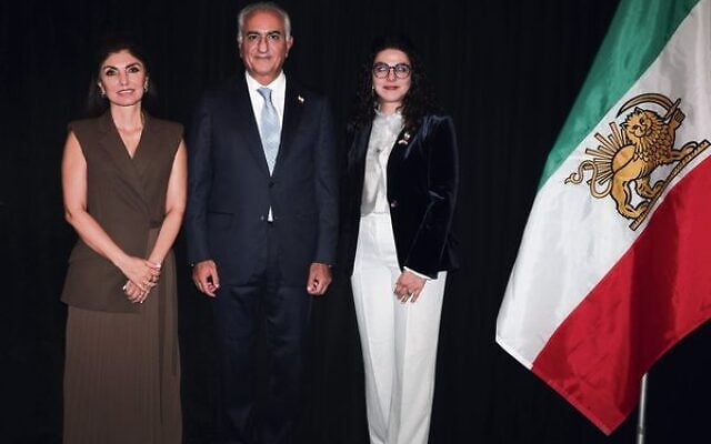 From left: Yasmine Pahlavi, Reza Pahlavi, Bibi Soleimani. Photo: Supplied From left: Yasmine Pahlavi, Reza Pahlavi, Bibi Soleimani. Photo: Supplied