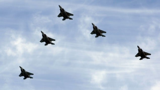 صورة توضيحية لطائرات F15 من سلاح الجو الاسرائيلي (بعدسة موشي شاي/ فلاش 90)