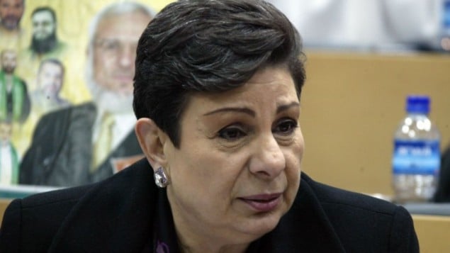 المسؤولة في منظمة التحرير الفلسطينية حنان عشراوي (Ahmad Gharabli/Flash90)