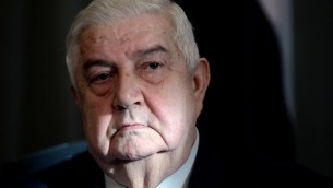 وزير الخارجية السوري وليد المعلم في موسكو ١٧ يناير ٢٠١٤ (أ ف ب)