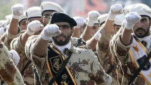 صورة توضيحية للحرس الثوري الايراني (photo credit: @MidEastNews_Eng via Twitter/File)