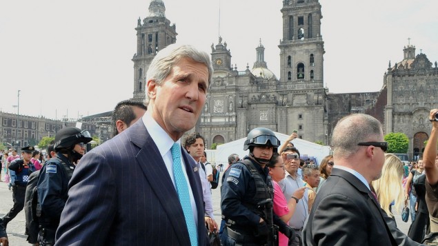 جون كيري في مكسيكو ٢١ مايو ٢٠١٤ ( US State Department) جون كيري في مكسيكو ٢١ مايو ٢٠١٤ ( US State Department)