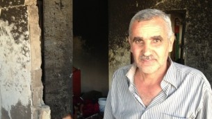 محمد ابو عيشة، عم المشتبه به عامر ابو عيشة (بعدسة الحانان ميلر/ طاقم تايمز أوف إسرائيل)