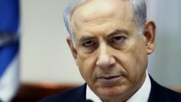 رئيس الحكومة بنيامين نتنياهو خلال اجتماع الكابينت الامني الاسبوعي 6 يوليو 2014 (AFP/POOL/GALI TIBBON) رئيس الحكومة بنيامين نتنياهو خلال اجتماع الكابينت الامني الاسبوعي 6 يوليو 2014 (AFP/POOL/GALI TIBBON)