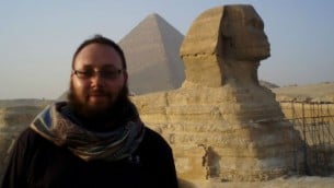 Journalist Steve Sotloff in Egypt, 2011 (photo credit: Facebook/Oren Kessler)