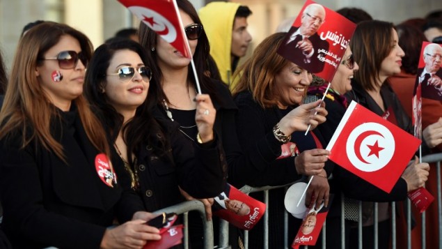 صورة توضيحية لنساء تونسيات، 22 ديسمبر 2014  (AFP PHOTO / FETHI BELAID)