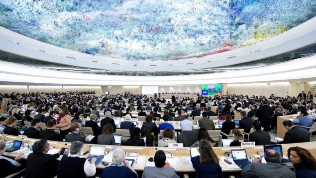 اجتماع لمجلس حقوق الانسان للأمم المتحدة في عام 2013 (UN Photo/Jean-Marc Ferré)