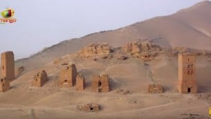 مددافن برجية في تدمر. (لقطة شاشة من YouTube)