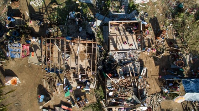 صورة توضيحية لنتائج إعصار في المكسيك، 24 أكتوبر 2015 (MARIO VAZQUEZ / AFP)