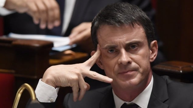 رئيس الحكومة الفرنسية مانويل فالس في البرلمان الفرنسي، 16 ديسمبر 2015 (DOMINIQUE FAGET / AFP)