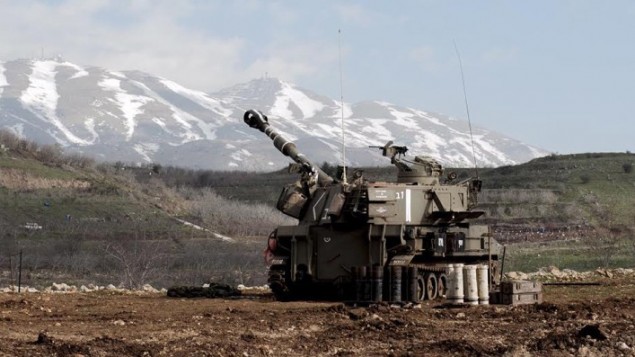 صورة توضيحية لمدافع اسرائيلية على الحدود اللبنانية، 28 يناير 2015 (IDF Spokesperson)