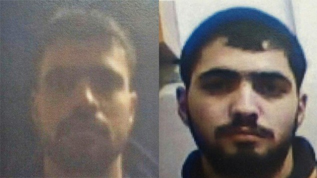 ناصر (يمين) واكرم بدوي، المشتبهين يتنفيذ عدة هجمات اطلاق نار ضد اسرائيليين (Shin Bet)