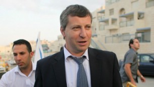 ستاس ميسجنيكوف، عندما كان وزيرا للسياحة، في القدس، 21 أكتوبر، 2012. (oav Ari Dudkevitch / FLASH90)