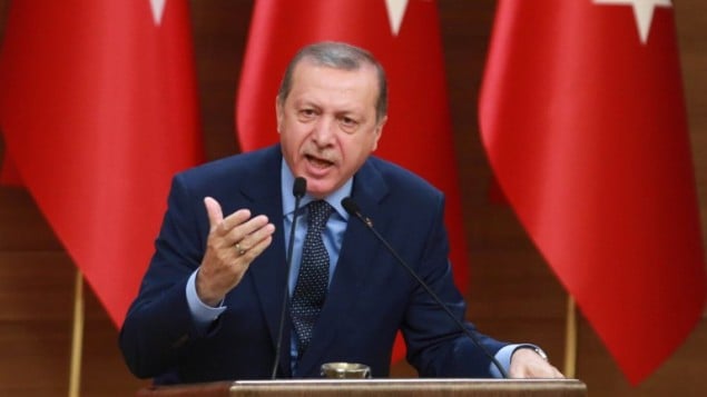 الرئيس التركي رجب طيب اردوغان خلال خطاب في انقرة، 29 سبتمبر 2016 (ADEM ALTAN / AFP)