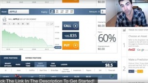 صورة توضيحية لمنصة خيارات ثنائية، من دعاية في موقع يوتيوب (YouTube screenshot)